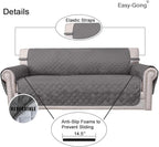 Easy-Going Reversible 3 Cushion Sofa Cover Gray