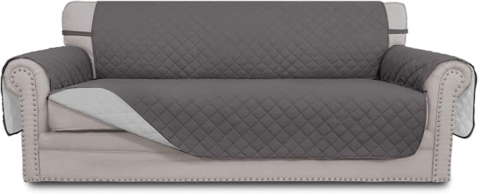 Easy-Going Reversible 3 Cushion Sofa Cover Gray