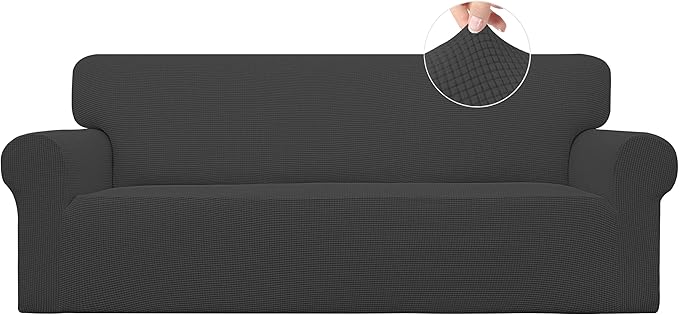 Easy-Going Stretch Sofa Cover Washable Dark Gray