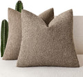 Decorative Boucle Throw Pillow Covers 24x24 Inch